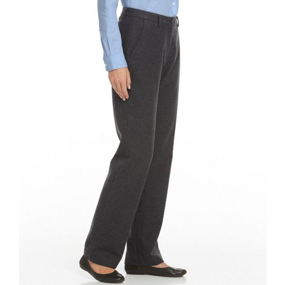 NWT Womens Size 16 16x30 LL Bean Dark Gray Midweight Classic Fit Flannel Pants - Picture 2 of 3